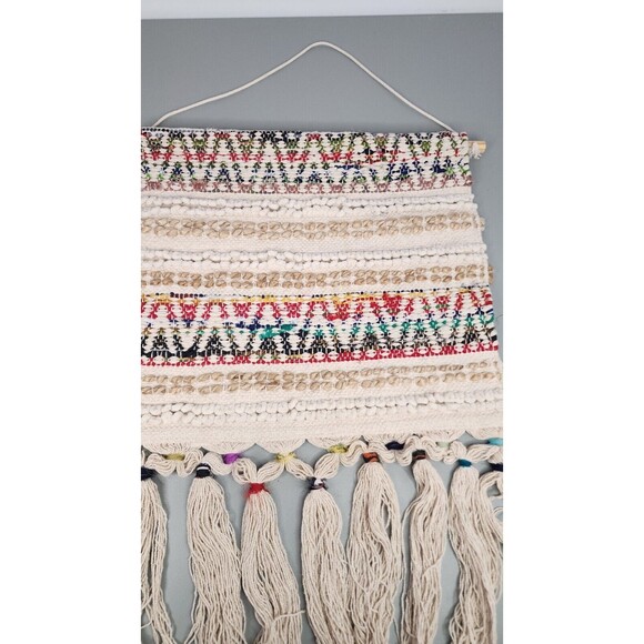 Boho Rainbow Macramé Colorful Wall Hanging Tapestry Art - Picture 6 of 15
